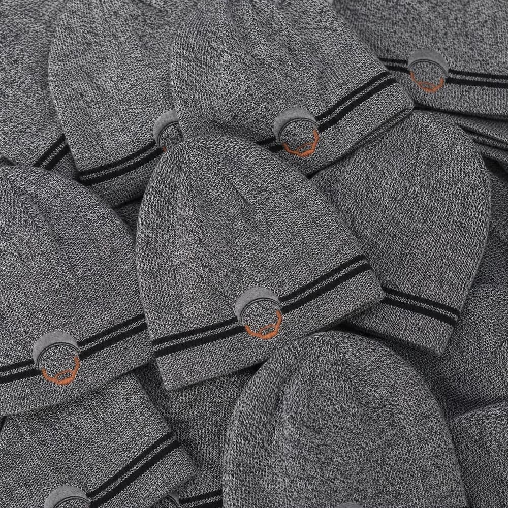 A stack of manufactured Guru beanies from the first batch